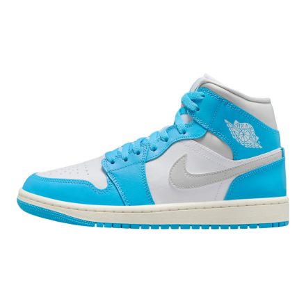 Jordan 1 Mid Dark Powder Blue White Sail Neutral Grey
