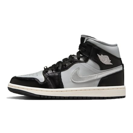 Jordan 1 mid Black Metallic Silver