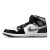 Jordan 1 Mid Patent Black White Metallic Silver